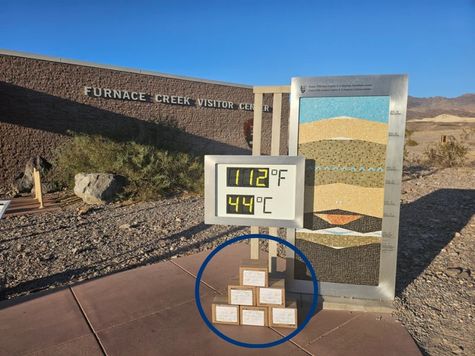 Mate Health kit tested in Death Valley at 45°C ambient temperature